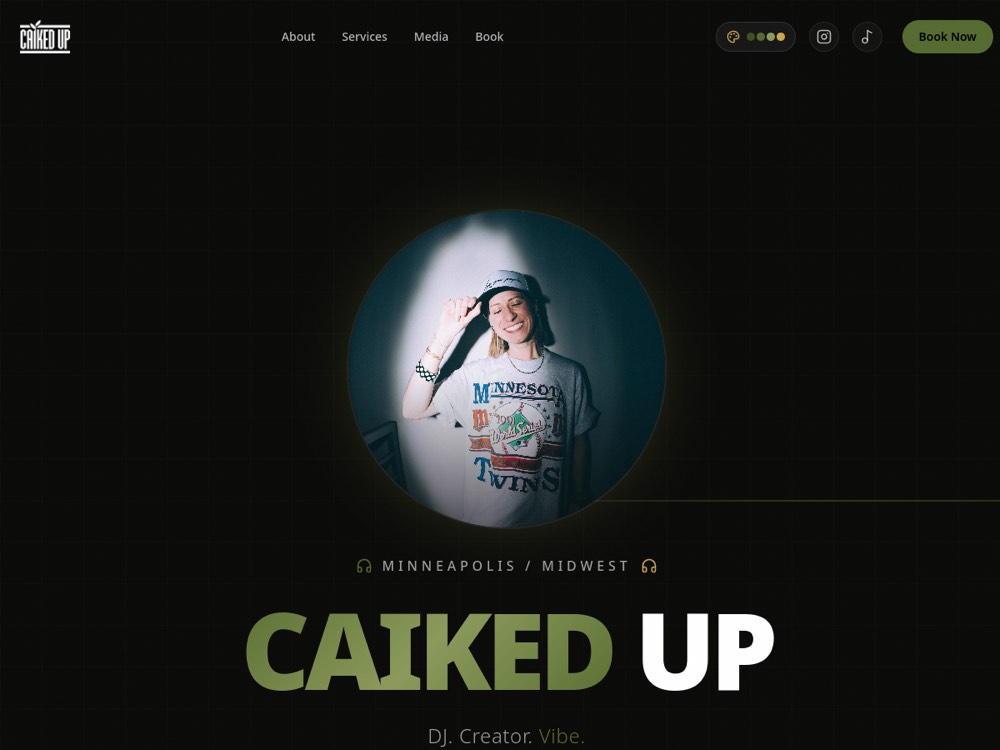 Caiked Up website
